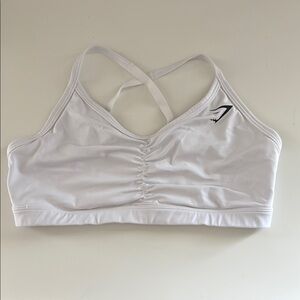 White Sports Bra by Gymshark